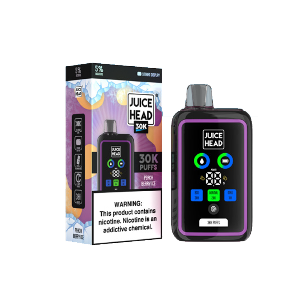 Juice Head 30K Disposable | 30000 Puffs | 24mL | 50mg | peach berry ice  with packaging