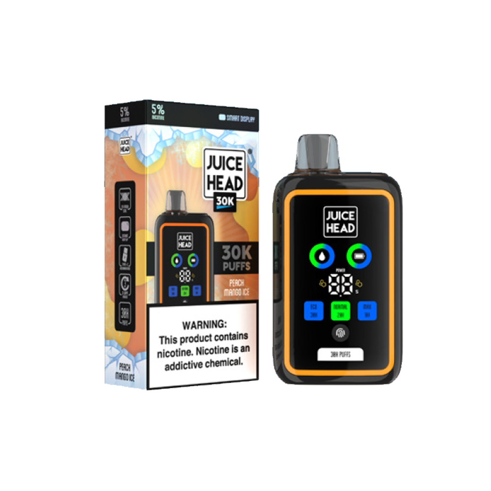 Juice Head 30K Disposable | 30000 Puffs | 24mL | 50mg | peach mango ice with packaging