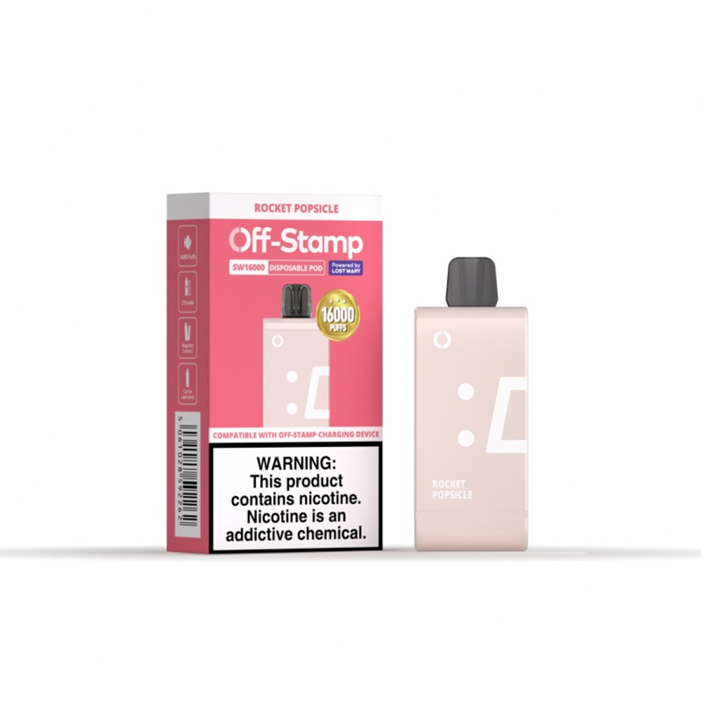 Off Stamp SW16000 Disposable | 16000 Puffs | 17mL | 50mg | (Pod Disposable Only) | rocket popsicle with packaging