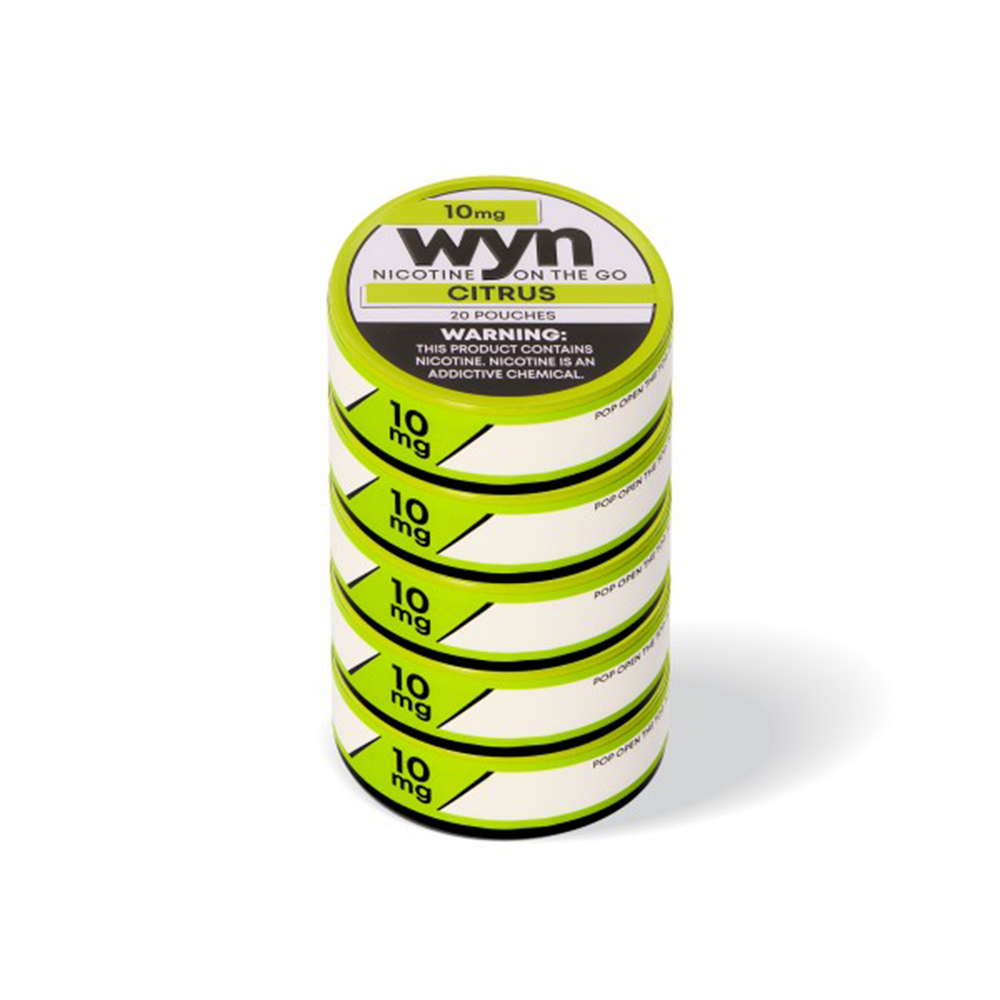 WYN Nicotine Pouches (20ct Can)(5-Can Pack) citrus