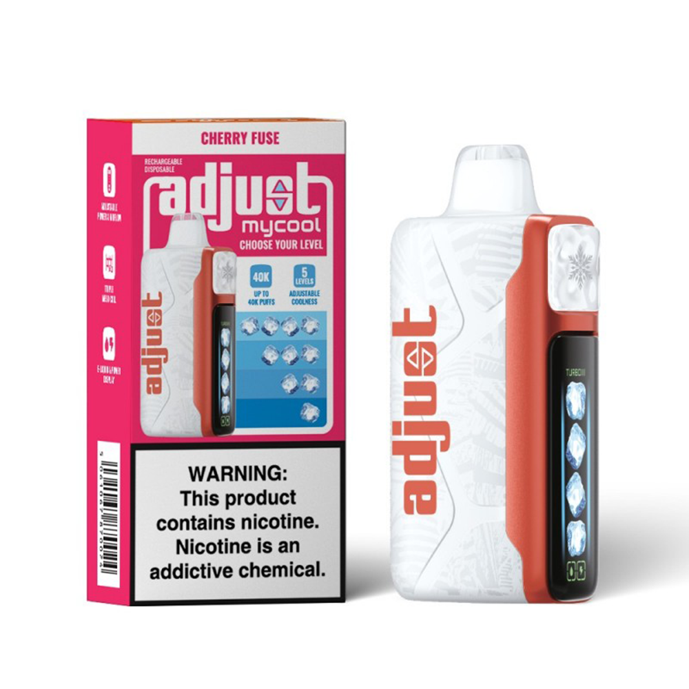 Adjust MyCool Disposable | 40000 Puff | 20mL | 50mg | cherry fuse with packaging