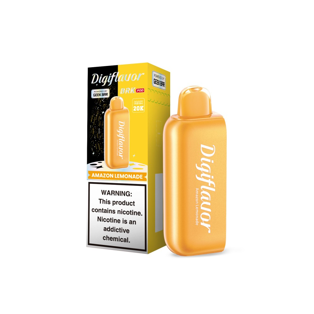 Geek Bar Digi Flavor BRK Pods | 20000 Puff | 12mL | 50mg | (Pod Only) | Amazon lemonade with packaging