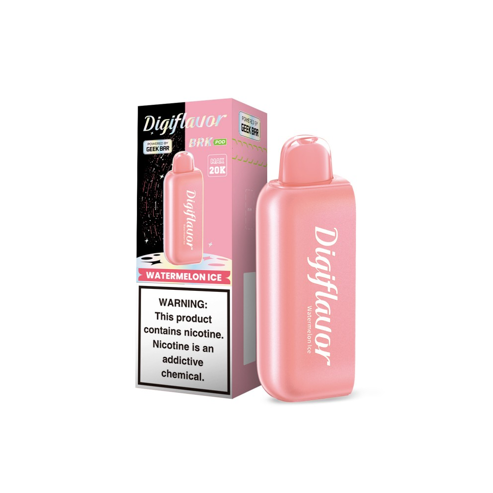 Geek Bar Digi Flavor BRK Pods | 20000 Puff | 12mL | 50mg | (Pod Only) | watermelon ice with packaging