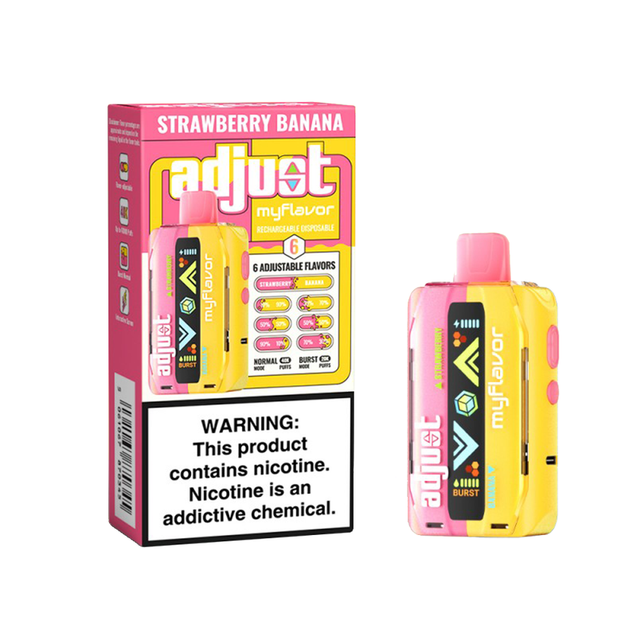 Adjust MyCool Disposable | 40000 Puff | 20mL | 50mg | My Flavor Strawberry Banana with packaging