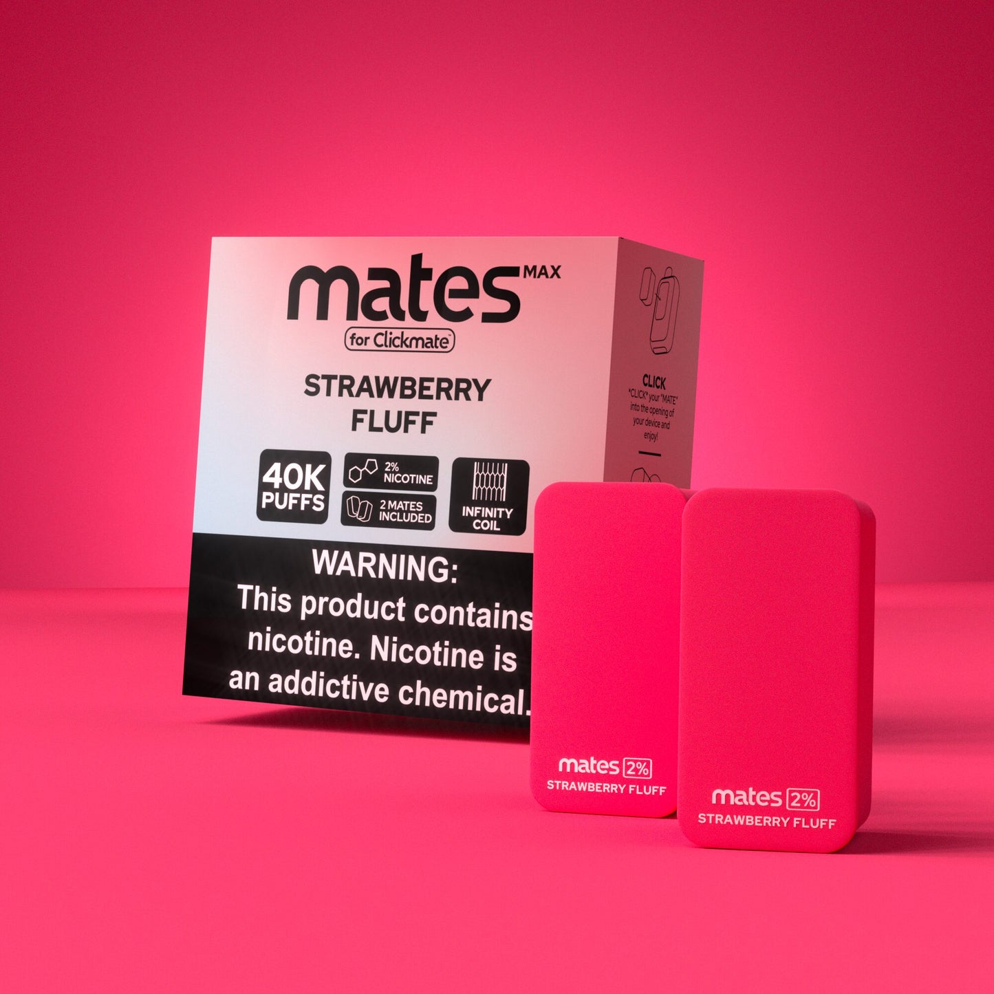 7Daze Clickmates 2% Prefilled Mates MAX (2-Pack)