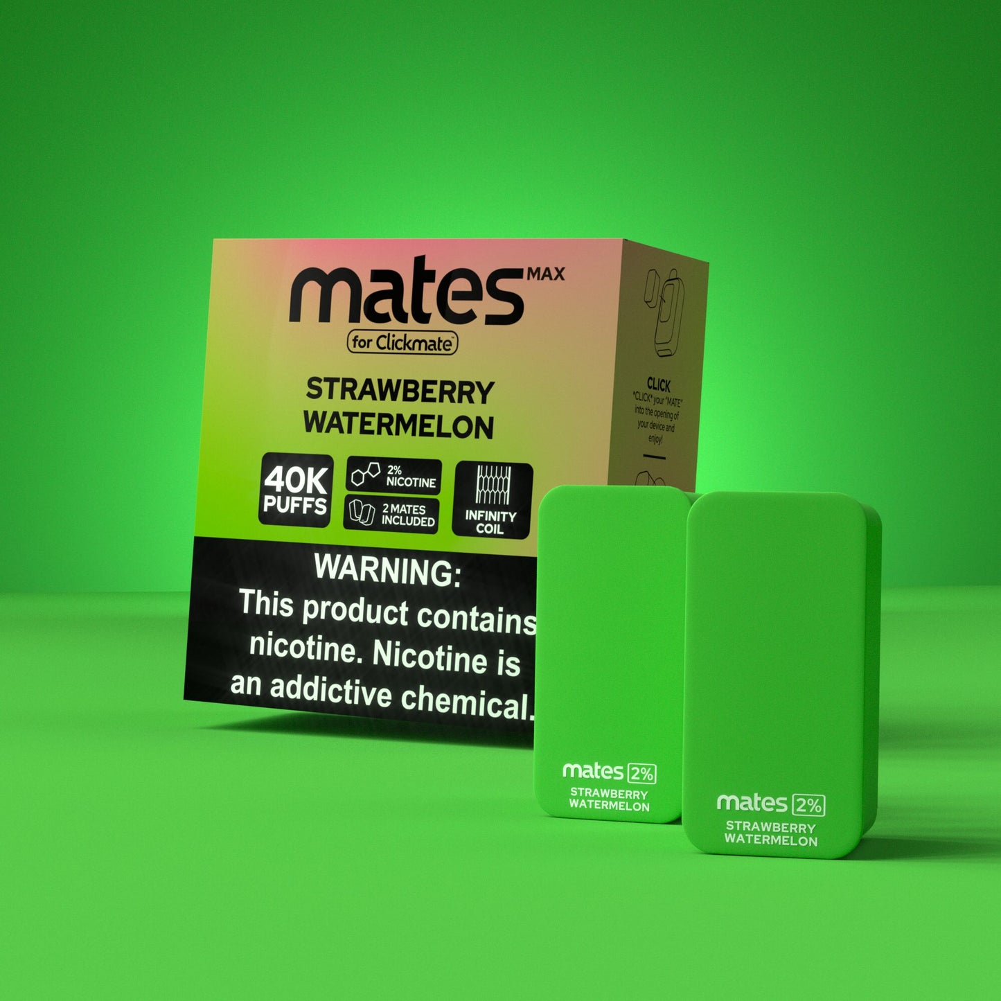 7Daze Clickmates 2% Prefilled Mates MAX (2-Pack)