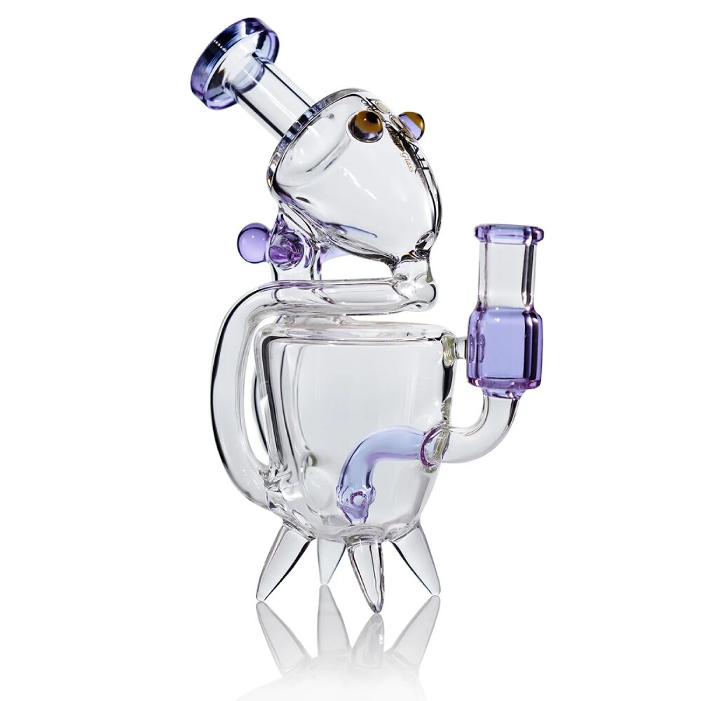 Lookah (Dab Rig) 8″ Recycler Cute Alien Glass Water Pipe (WPC2022) - purple