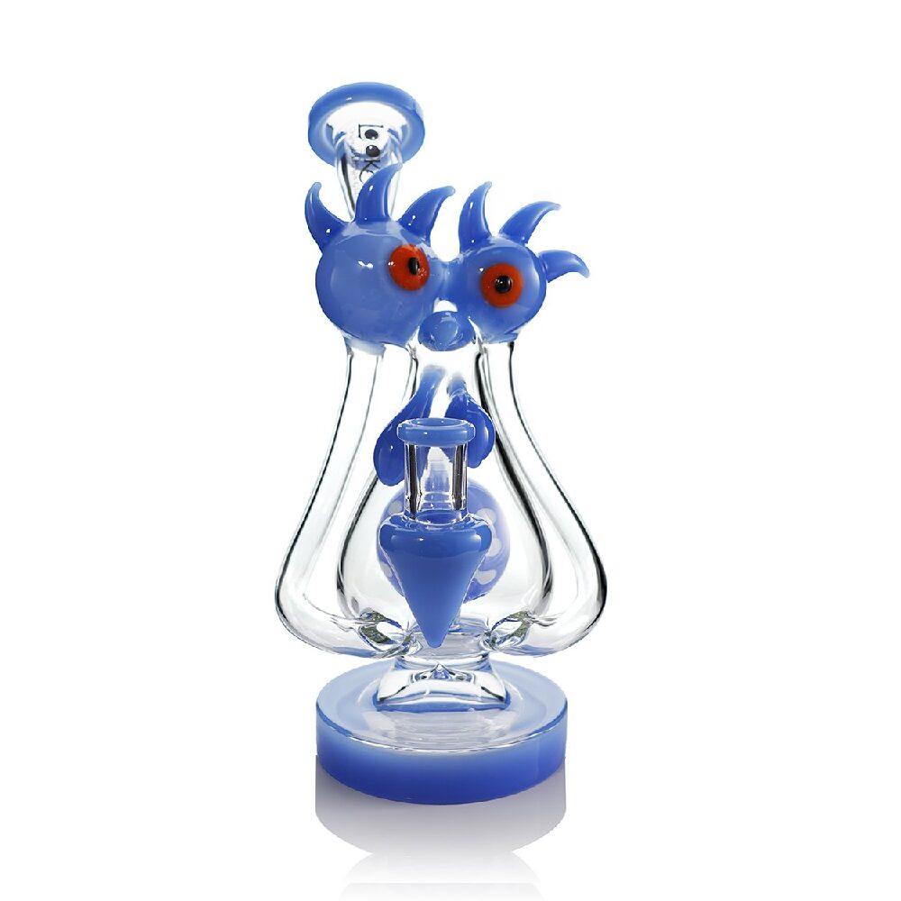 Lookah (Dab Rig) 9″ Cool Recycler Beast Water Pipe (WPC2024) - blue