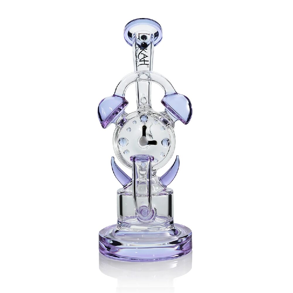 Lookah (Dab Rig) 10“ Recycler Timeless Clock Dab Rig (WPC2027) - purple