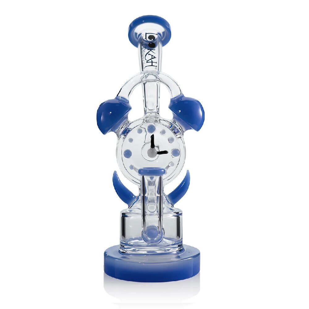 Lookah (Dab Rig) 10“ Recycler Timeless Clock Dab Rig (WPC2027) - blue
