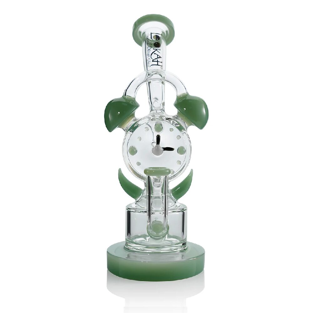 Lookah (Dab Rig) 10“ Recycler Timeless Clock Dab Rig (WPC2027) - green