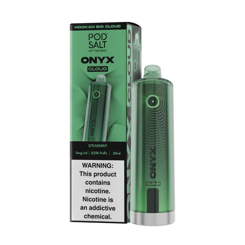 Onyx Cloud (Dispo) | (25000Puff) |(20mL) | spearmint shisha with packaging