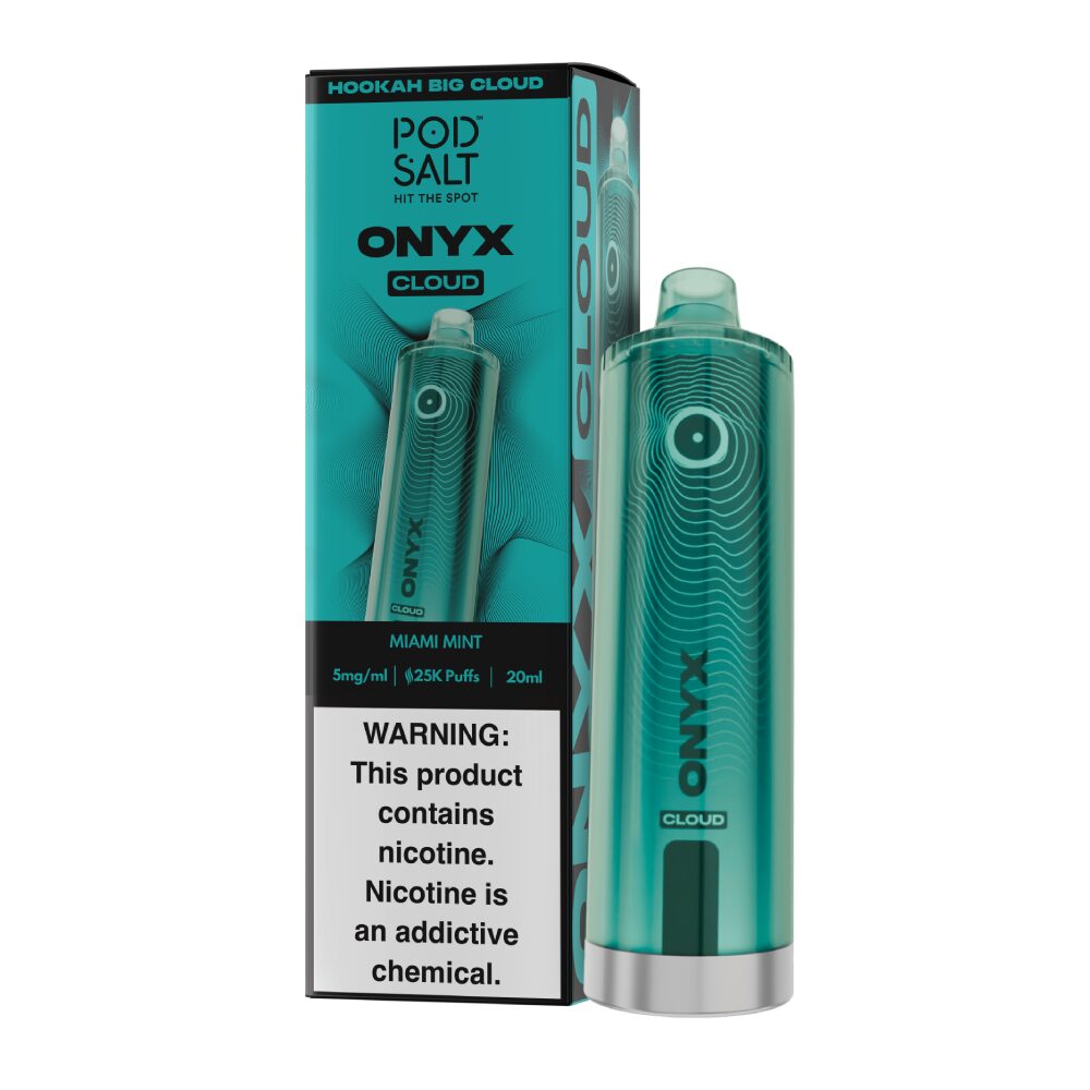 Onyx Cloud (Dispo) | (25000Puff) |(20mL) | miami mint shisha with packaging