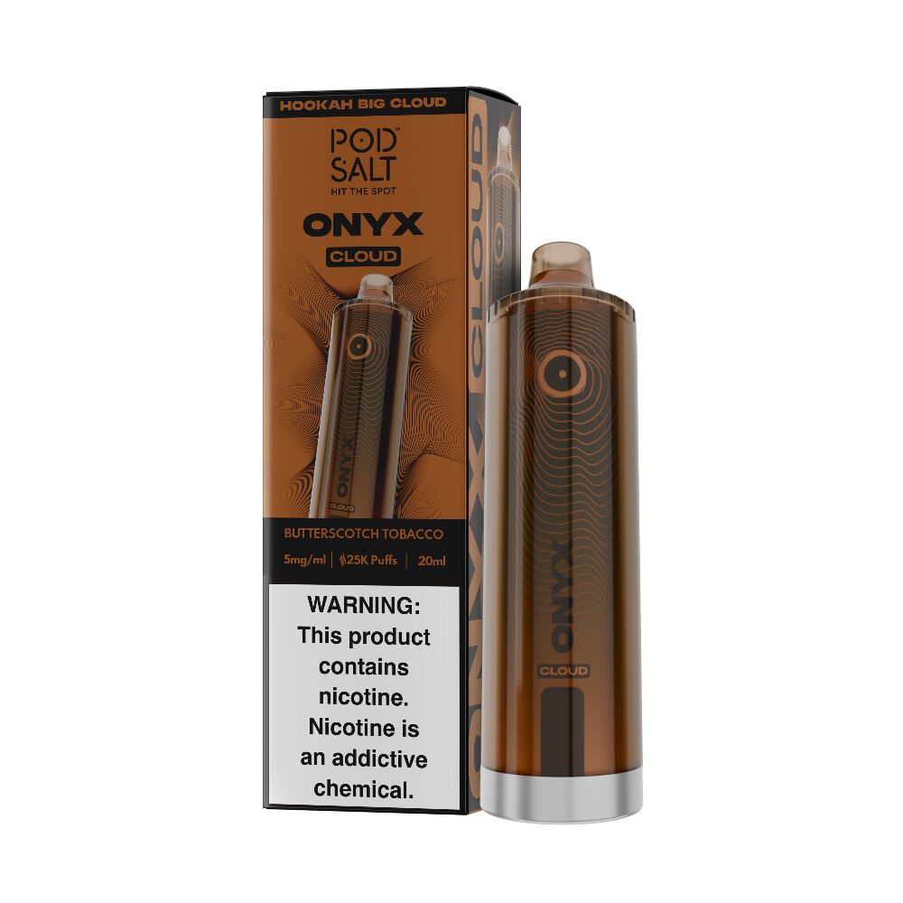 Onyx Cloud (Dispo) | (25000Puff) |(20mL) | butterscotch tobacco with packaging