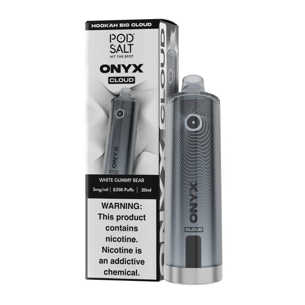 Onyx Cloud (Dispo) | (25000Puff) |(20mL) | white gummy bear with packaging