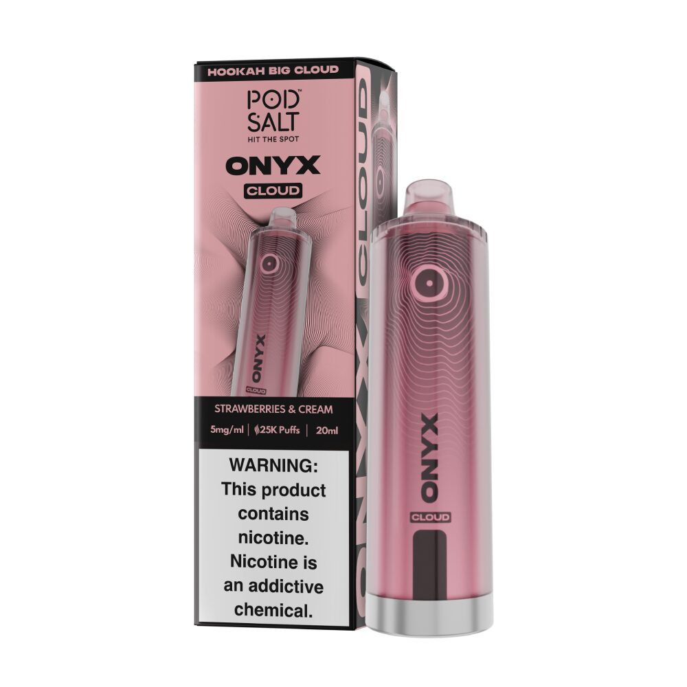 Onyx Cloud (Dispo) | (25000Puff) |(20mL) | strawberries and cream with packaging