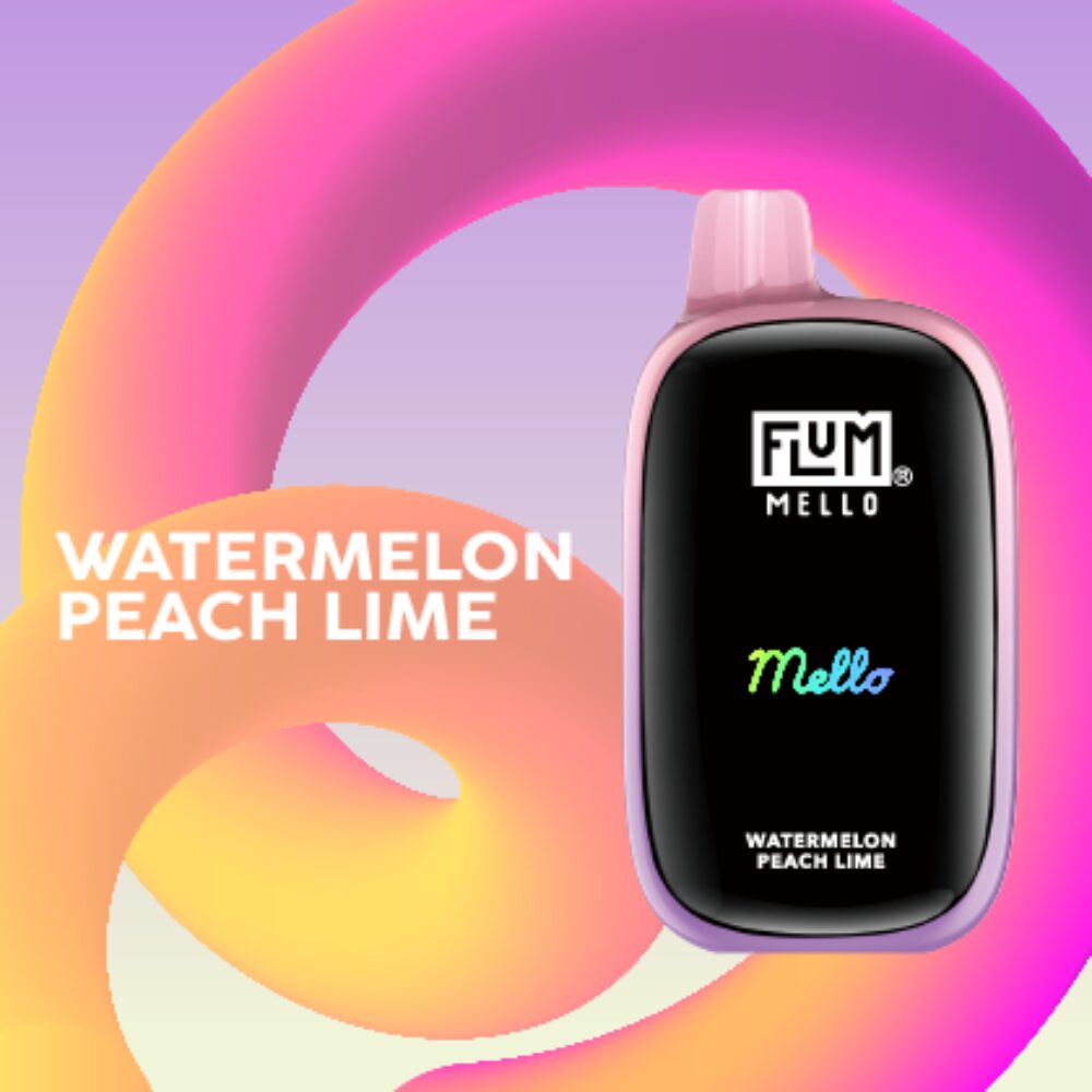 Flum Mello (Dispo) (20000Puff)(15mL) - watermelon peach lime
