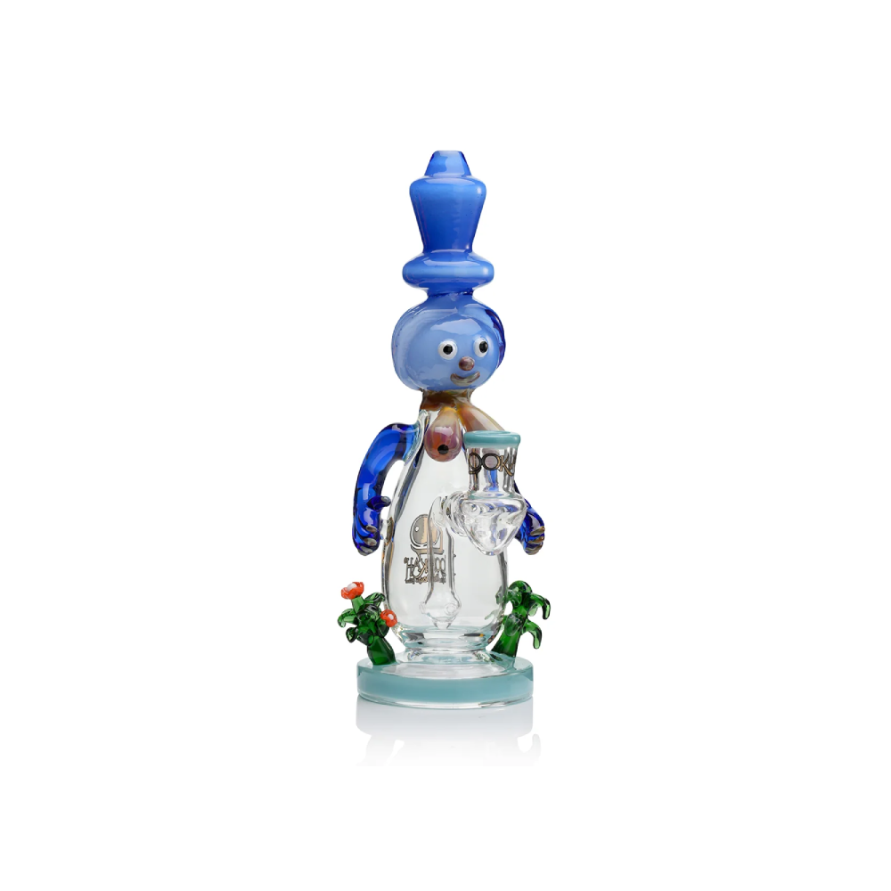 Lookah 12” Cute Garden Snowman Dab Rig (WPC1221) - water blue