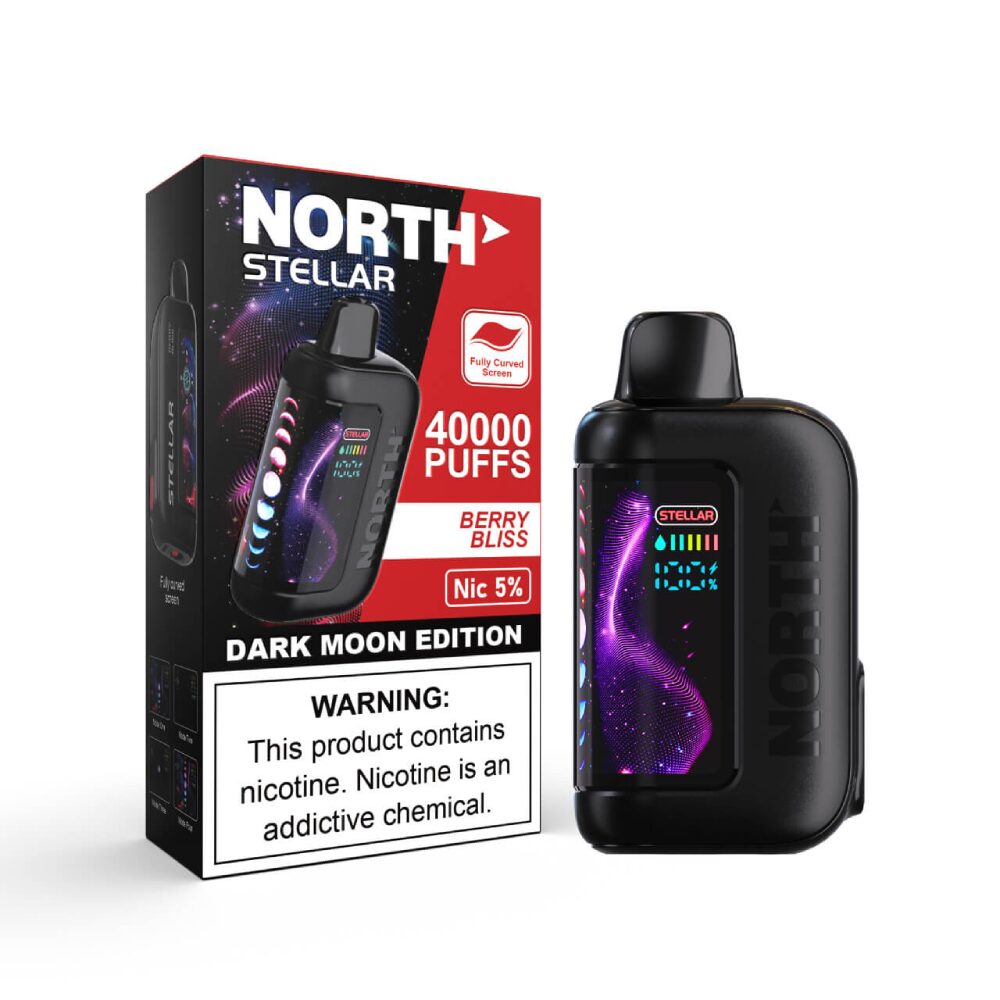 North Stellar (Dispo) | (40000Puff) |(20mL) | Dark Moon Edition | Berry Bliss with packaging