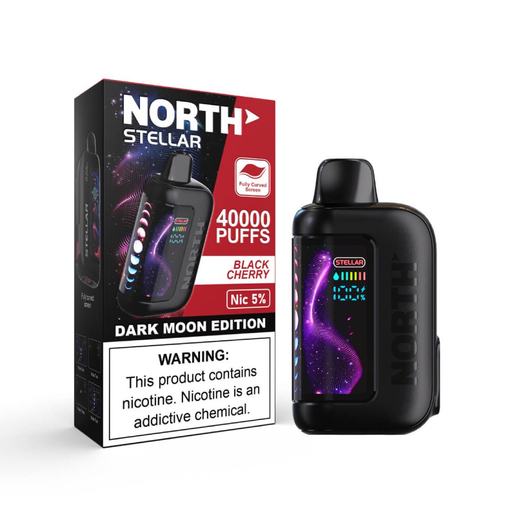North Stellar (Dispo) | (40000Puff) |(20mL) | Dark Moon Edition | Black Cherry with packaging