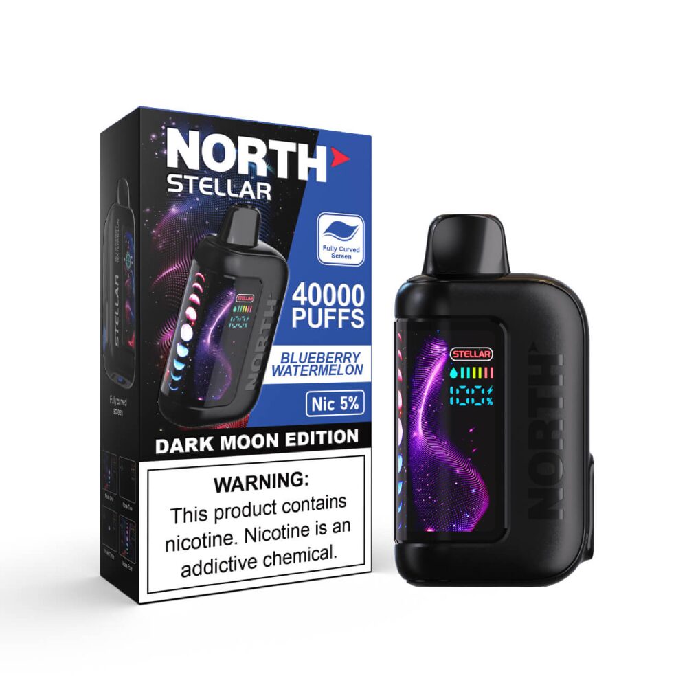 North Stellar (Dispo) | (40000Puff) |(20mL) | Dark Moon Edition | Blueberry Watermelon with packaging