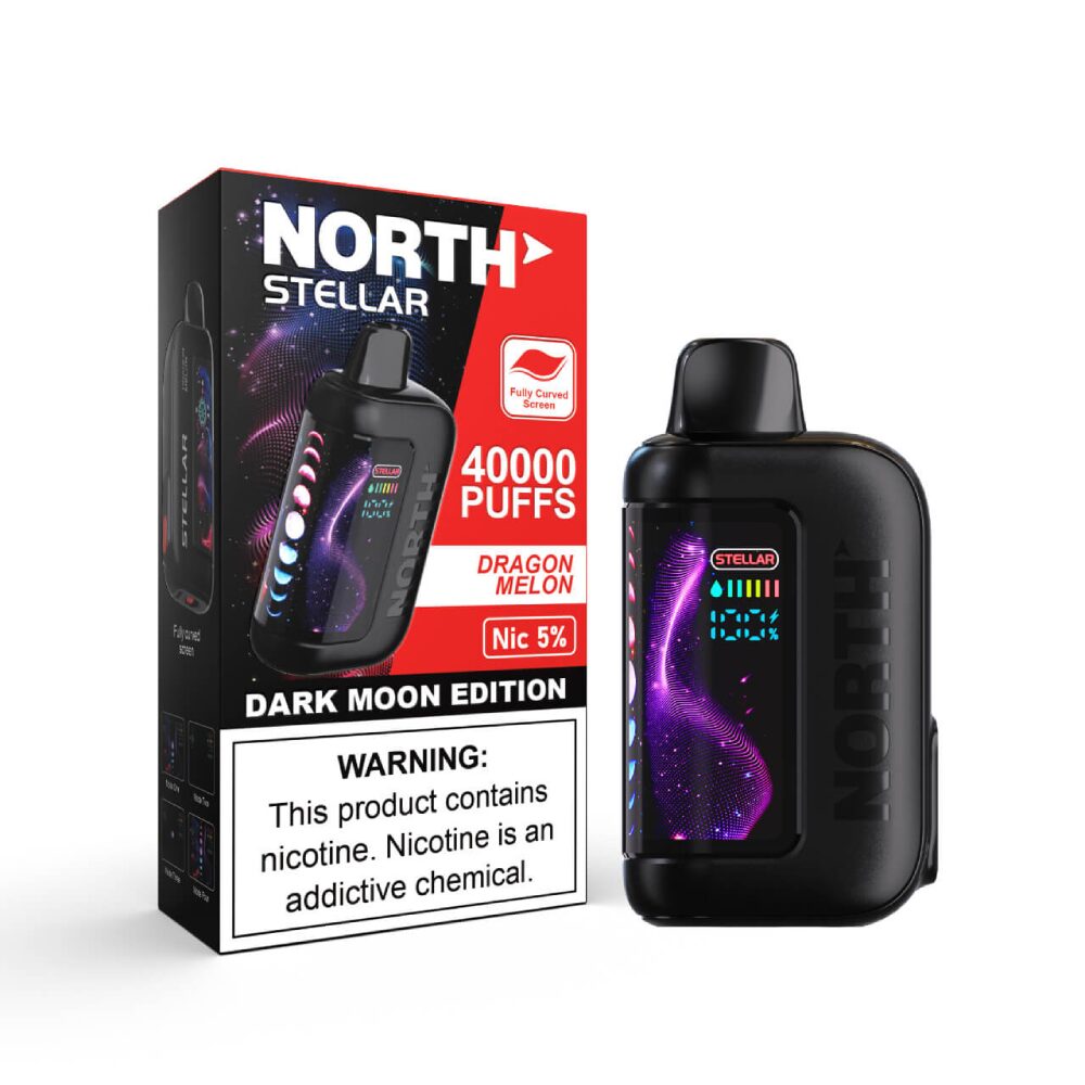 North Stellar (Dispo) | (40000Puff) |(20mL) | Dark Moon Edition | Dragon Melon with packaging