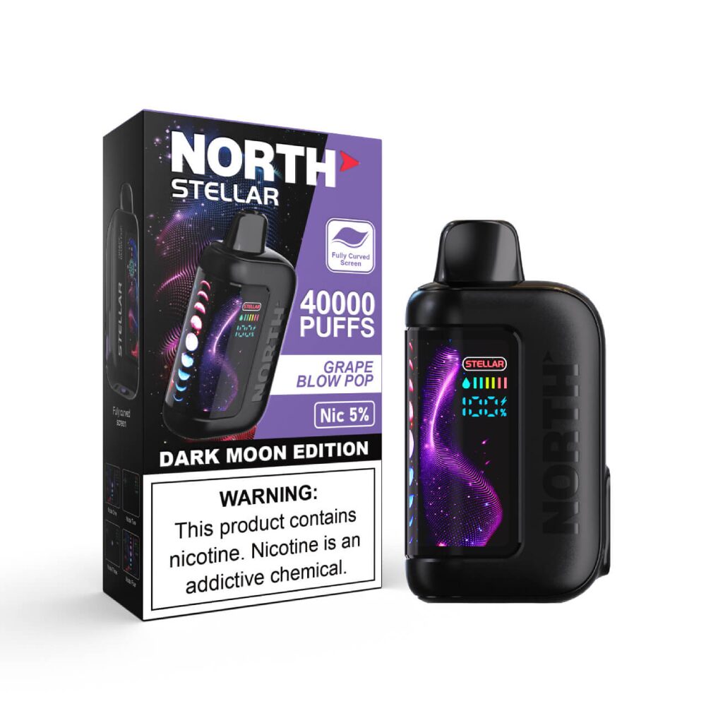 North Stellar (Dispo) | (40000Puff) |(20mL) | Dark Moon Edition | Grape Blow Pop with packaging