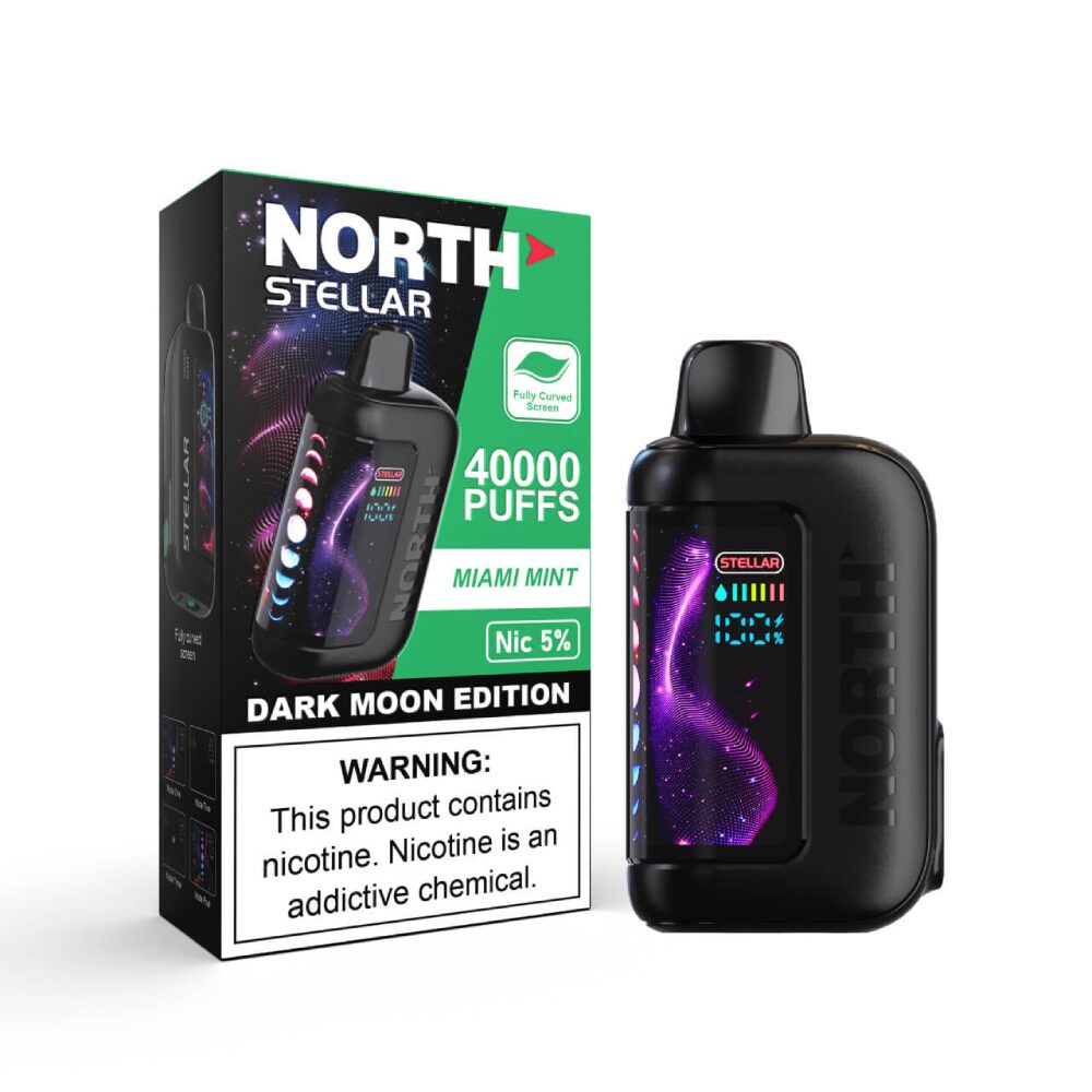 North Stellar (Dispo) | (40000Puff) |(20mL) | Dark Moon Edition | Miami Mint with packaging