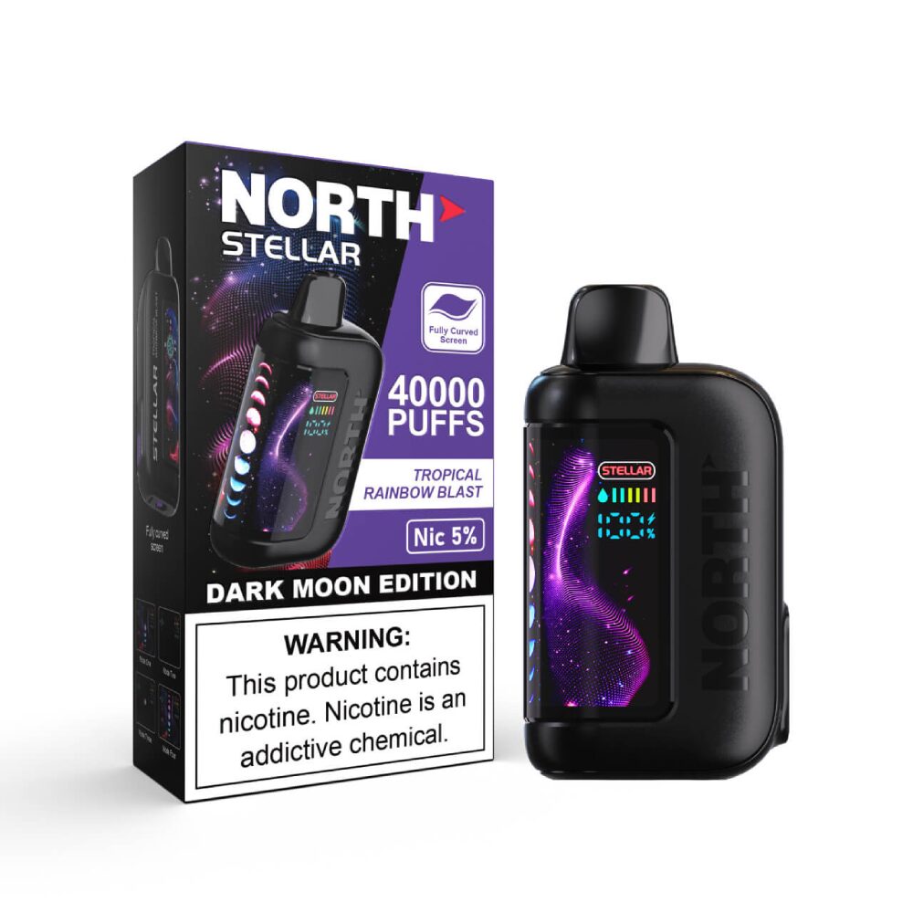 North Stellar (Dispo) | (40000Puff) |(20mL) | Dark Moon Edition | Tropical Rainbow Blast with packaging