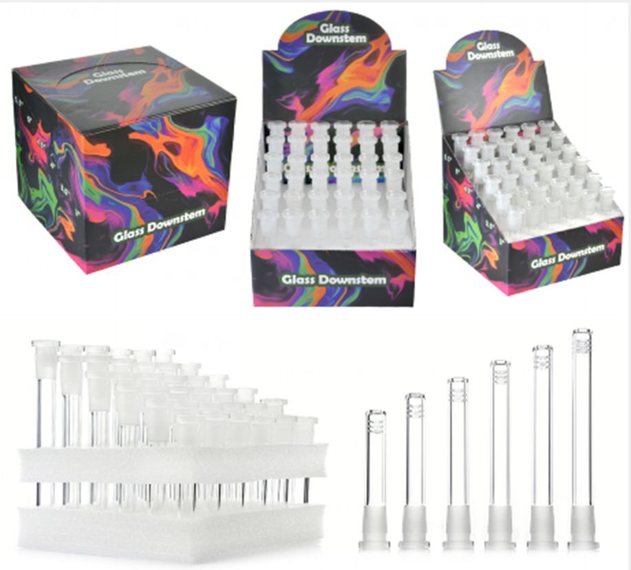 Glass Downstem (DSPLY 36pc)(Downstem) 5.5″- 3″ (SAS)