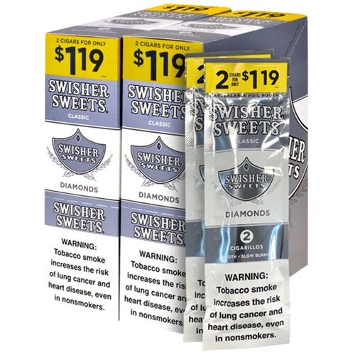 Swisher Sweets (DSPLY 15pc)(Cigar)(2-Pack) Classic - Diamond (SAS) with packaging