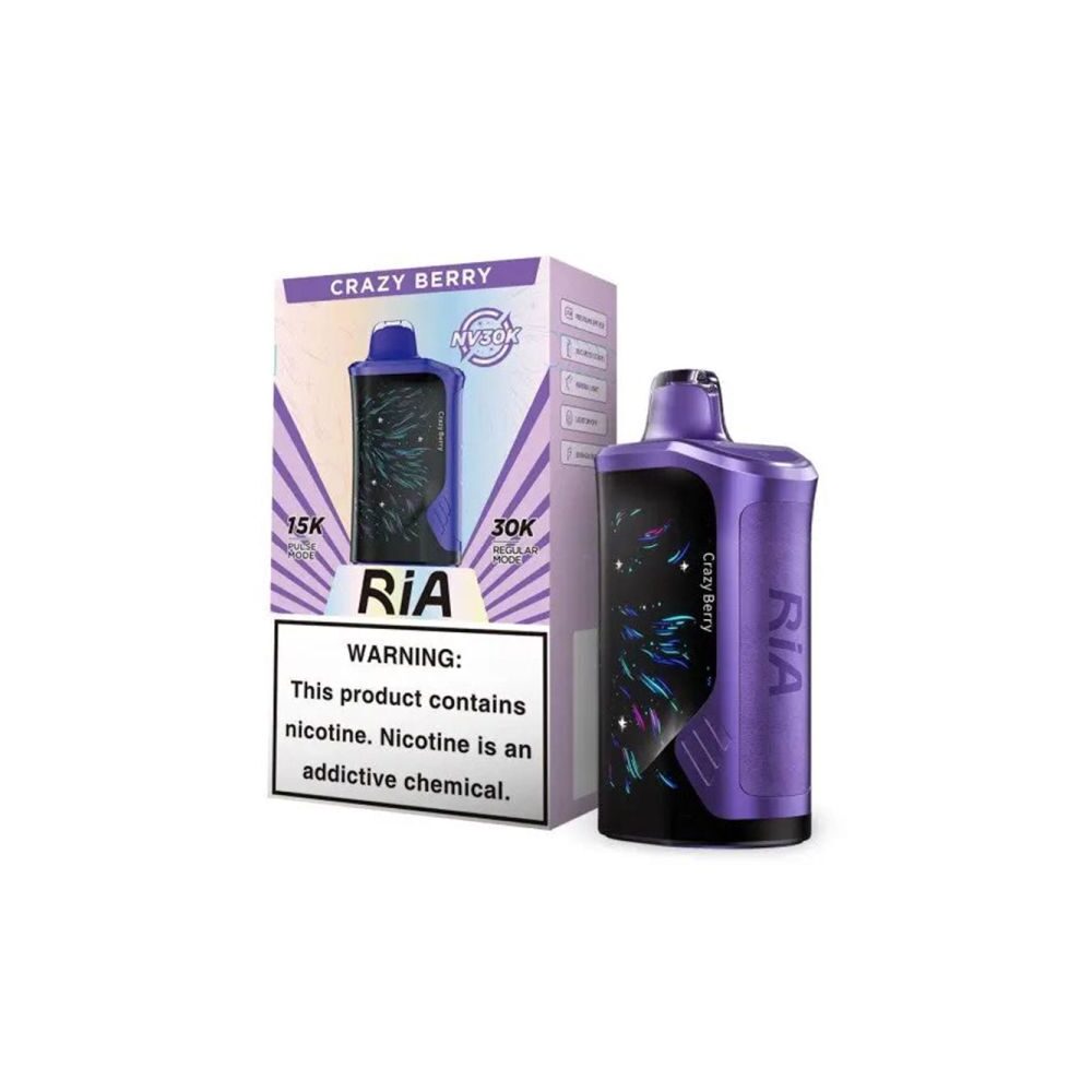 RIA NV30K – Dispo- 30000Puff- 15mL Crazy Berry with packaging