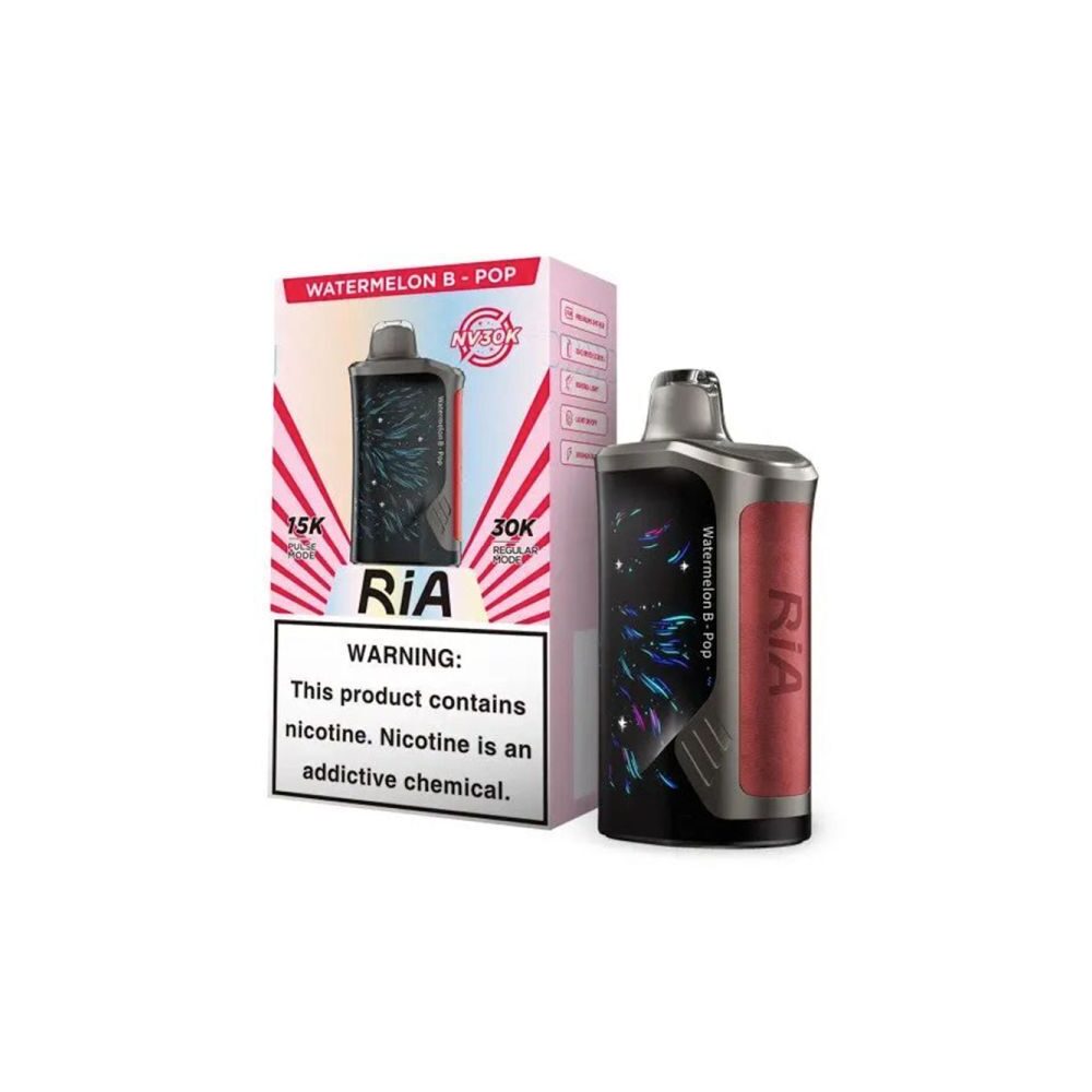 RIA NV30K – Dispo- 30000Puff- 15mL Watermelon B-Pop with packaging