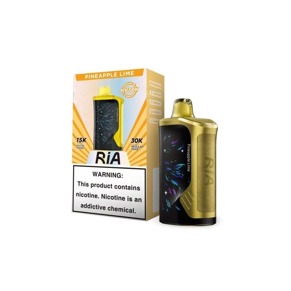 RIA NV30K – Dispo- 30000Puff- 15mL Pineapple Lime with packaging
