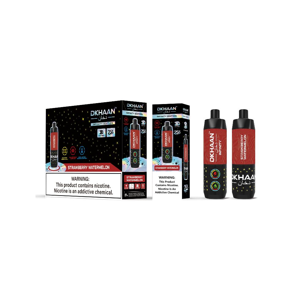 Dkhaan Infinity (Dispo) (25000Puff)(20mL) - Strawberry Watermelon with packaging