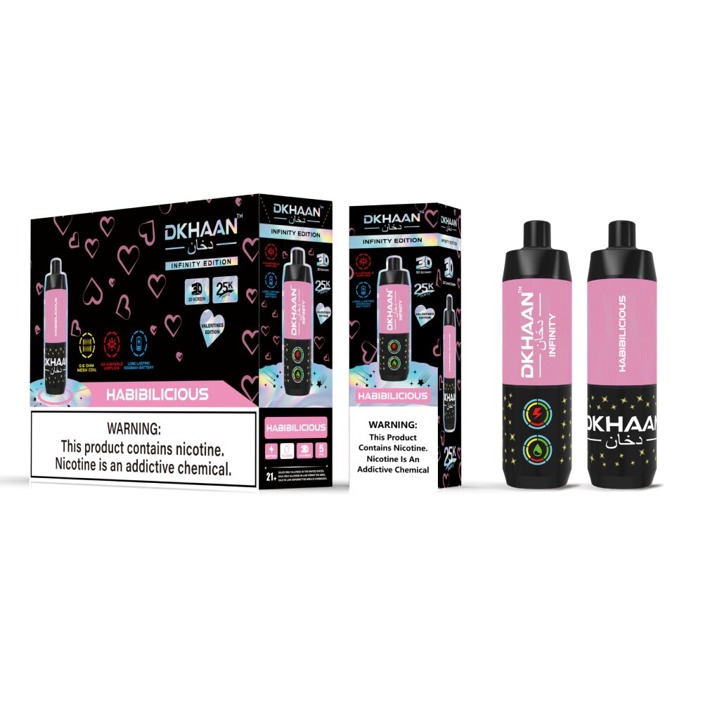 Dkhaan Infinity (Dispo) (25000Puff)(20mL) - Habibilicious with packaging