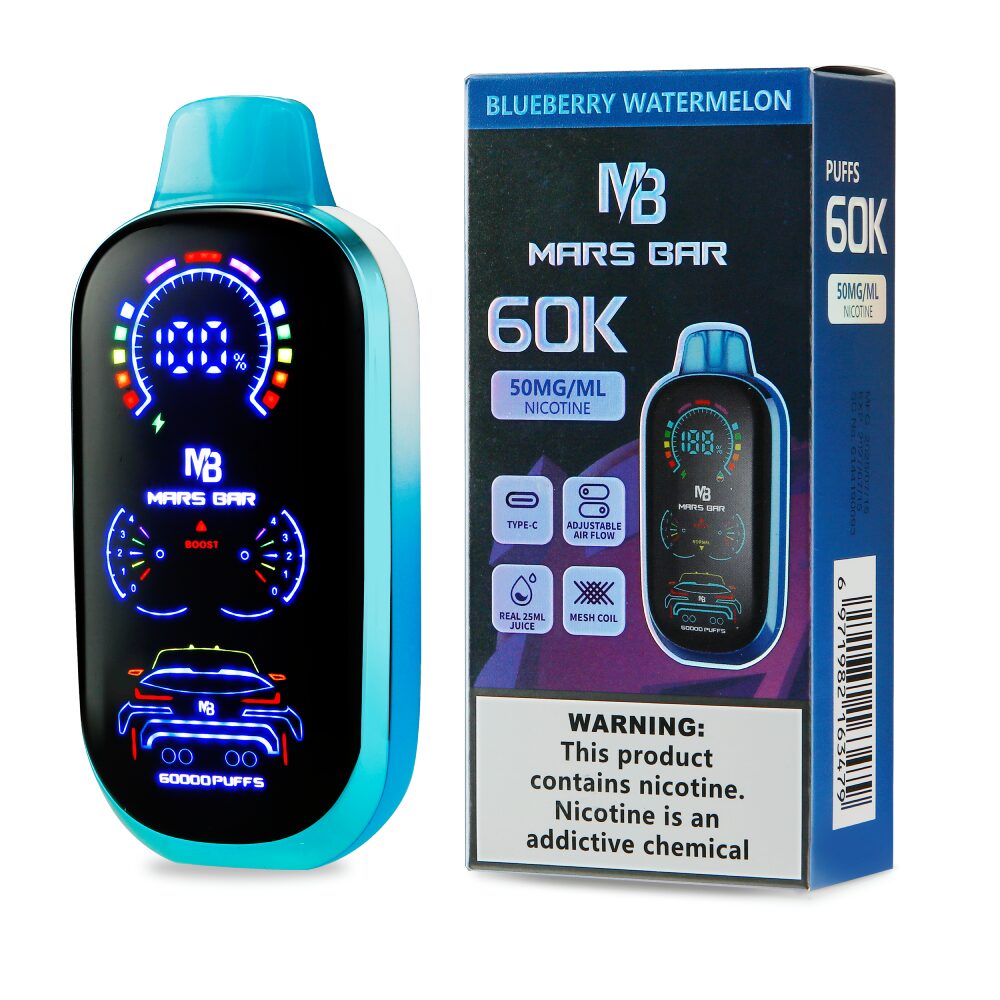 Mars Bar (Dispo)(60000Puff)(25ml)- Group Photo- Blueberry Watermelon with packaging
