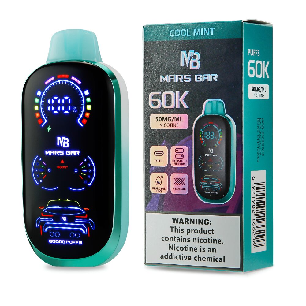 Mars Bar (Dispo)(60000Puff)(25ml)- Group Photo- Cool Mint with packaging