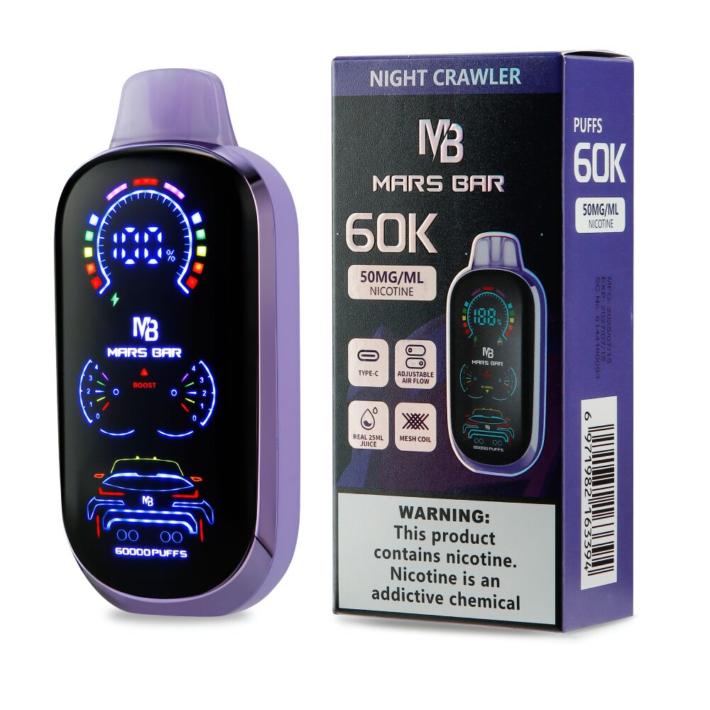 Mars Bar (Dispo)(60000Puff)(25ml)- Group Photo- Night Crawler with packaging