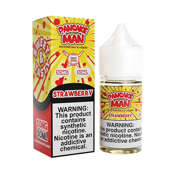 Strawberry Pancake by Pancake Man Series E-Liquid 30mL (Salt Nic) with packaging