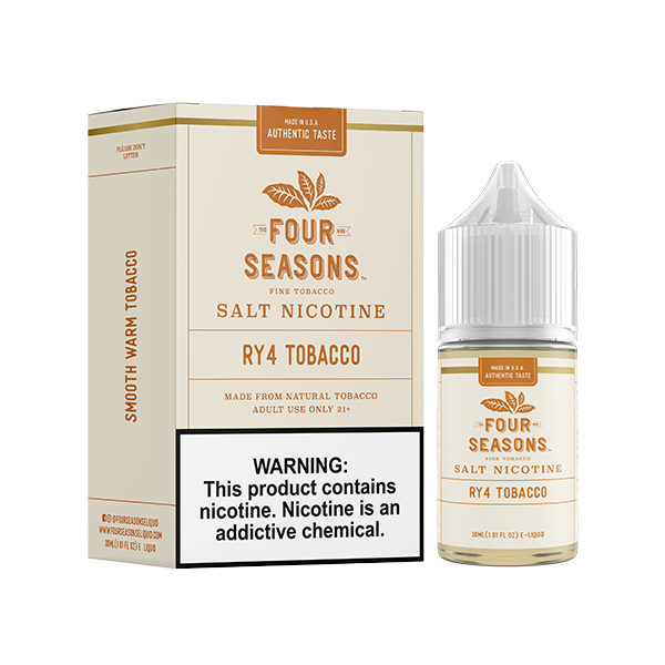 RY4 Tobacco by Four Seasons Salt Series 30ML with packaging