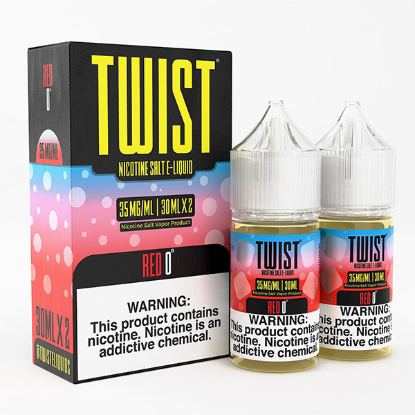 Red 0° (Ice Watermelon Madness) by Twist Salts Series 60mL with packaging