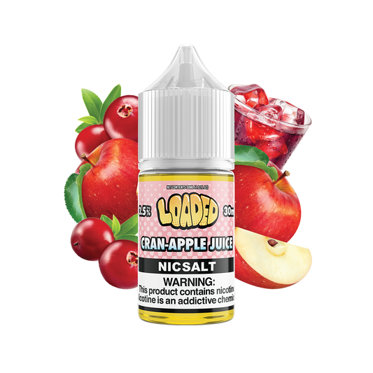 Cran-Apple Juice by LOADED Salt Series 30mL Bottle with Background 