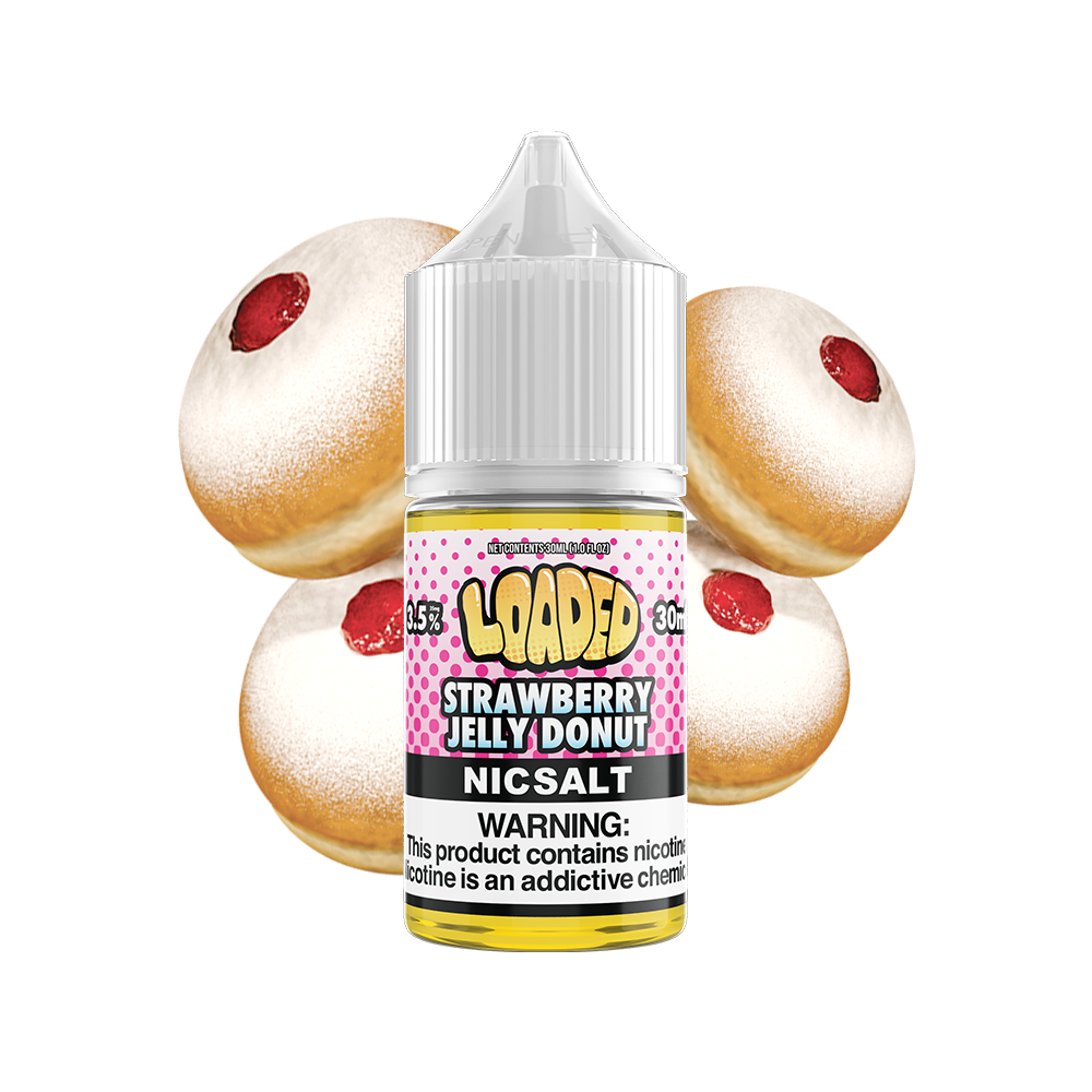 Strawberry Jelly Donut by LOADED Salt Series 30mL Bottle with Background