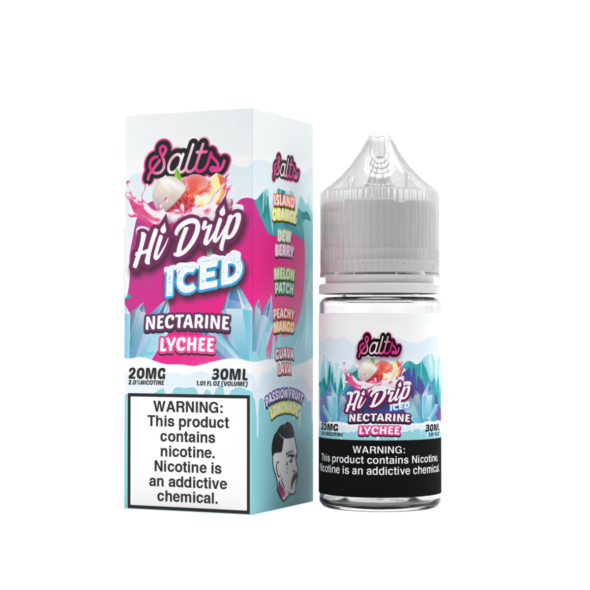 Nectarine Lychee Iced by Hi-Drip Salts Series 30ml with Packaging