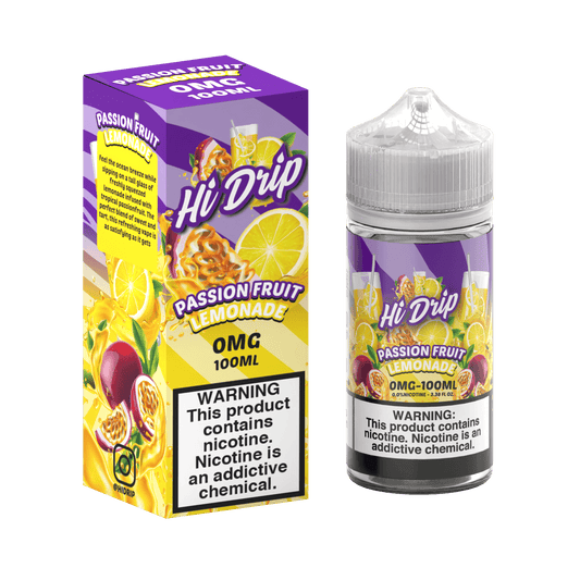 Passionfruit Fruit Lemonade by Hi Drip E-Juice 100mL with packaging