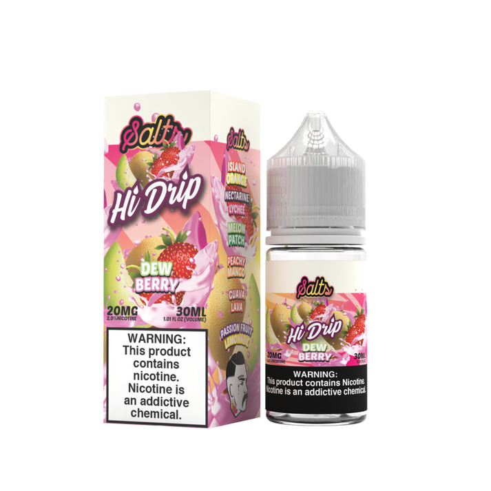 Hi-Drip Salt Series E-Liquid | 30mL | 20mg | (Salt Nic) | DewBerry with packaging