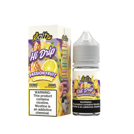 Passionfruit Fruit Lemonade by Hi Drip Salts 30mL with packaging