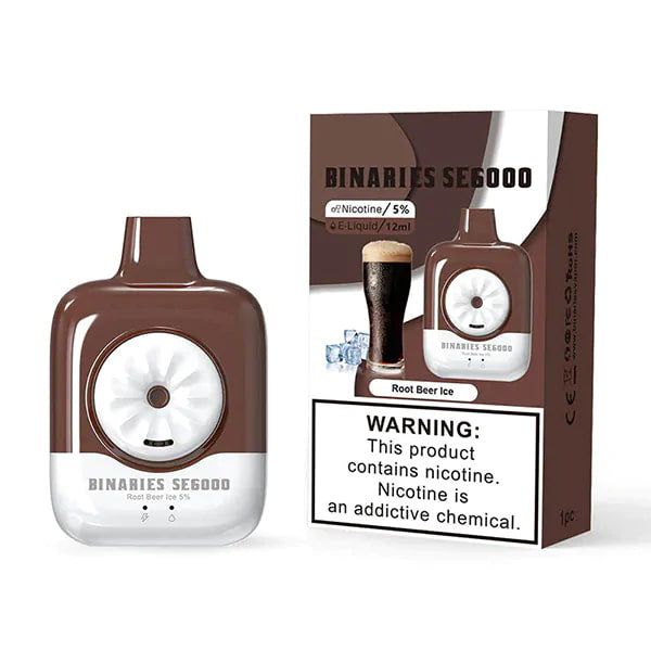 Binaries Cabin Disposable SE | 6000 Puffs | 12mL | 50mg | root beer ice with packaging