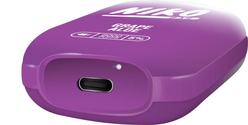 Niko Bar Disposable | 7000 Puffs | 15mL  | 50mg | Grape Aloe